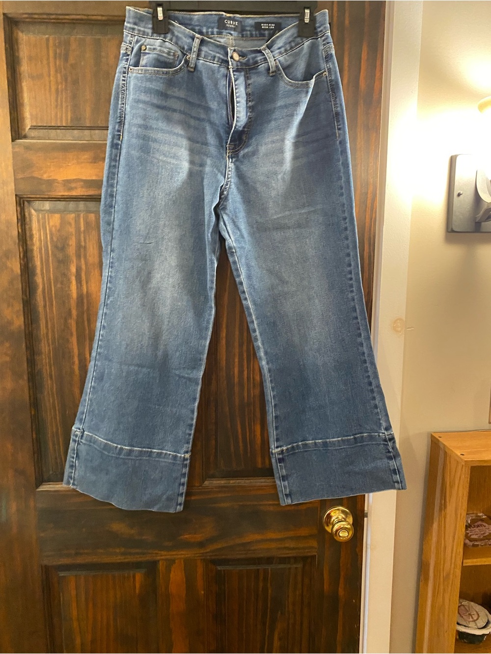 Céline Medium Blue Wide-Leg Crop Jeans
